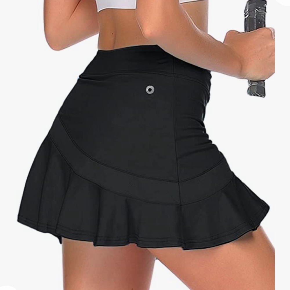 Black tennis golf skirt skort